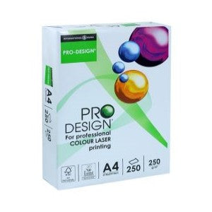 Pro Design A4 250gsm White Cardstock Paper – Pack of 250