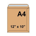 Brown Envelopes A4 - 12" x 10" - 90 gsm (Peel & Seal)