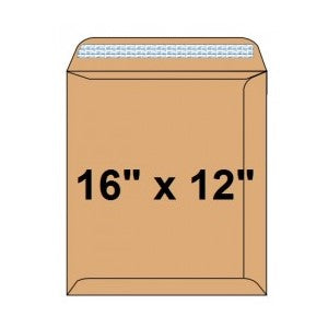 Brown Envelopes 16" x 12" - 90 gsm (Peel & Seal)