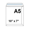 White Envelopes C5 / A5 - 10" x 7" - 100 gsm (Peel & Seal)