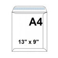 White Envelopes C4 / A4 - 13" x 9" - 100 gsm (Peel & Seal)