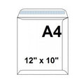 White Envelopes A4 - 12" x 10" - 100 gsm (Peel & Seal)