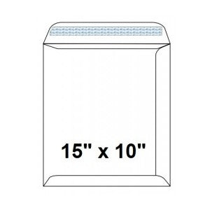 White Envelopes 15" x 10" - 100 gsm (Peel & Seal)