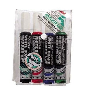 Pentel MWL6 Maxiflo Whiteboard Marker Chisel Wallet Assorted Colors