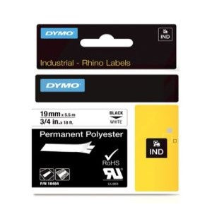 Dymo Rhino 19mm Permanent Polyester Label Tape