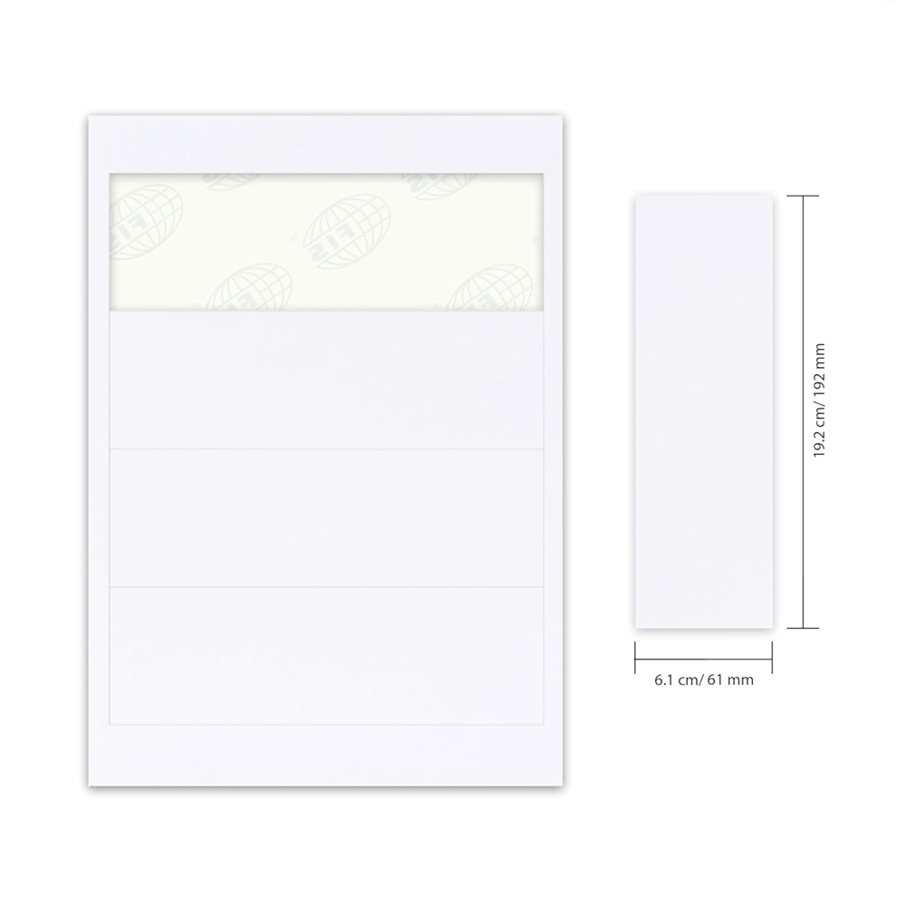 FIS Multi-Purpose White A4 Labels - 4 Labels Per Sheet - (400 Labels)