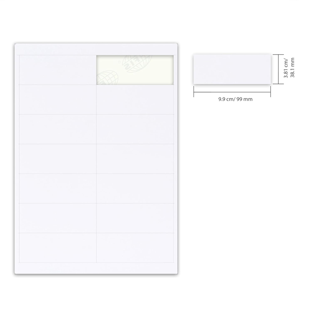 FIS Multi-Purpose White A4 Labels - 14 Labels Per Sheet - (1400 Labels)