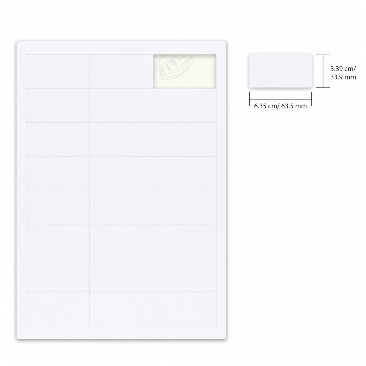 FIS Multi-Purpose White A4 Labels - 24 Labels Per Sheet - (2400 Labels)