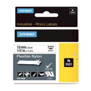 Dymo Rhino 12mm Flexible Nylon Label Tape