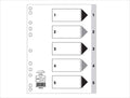 Polypropylene A4 Dividers Grey - Numeric