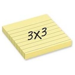Post-it Sticky Notes 630SS 3" x 3" - Lined Canary Yellow
