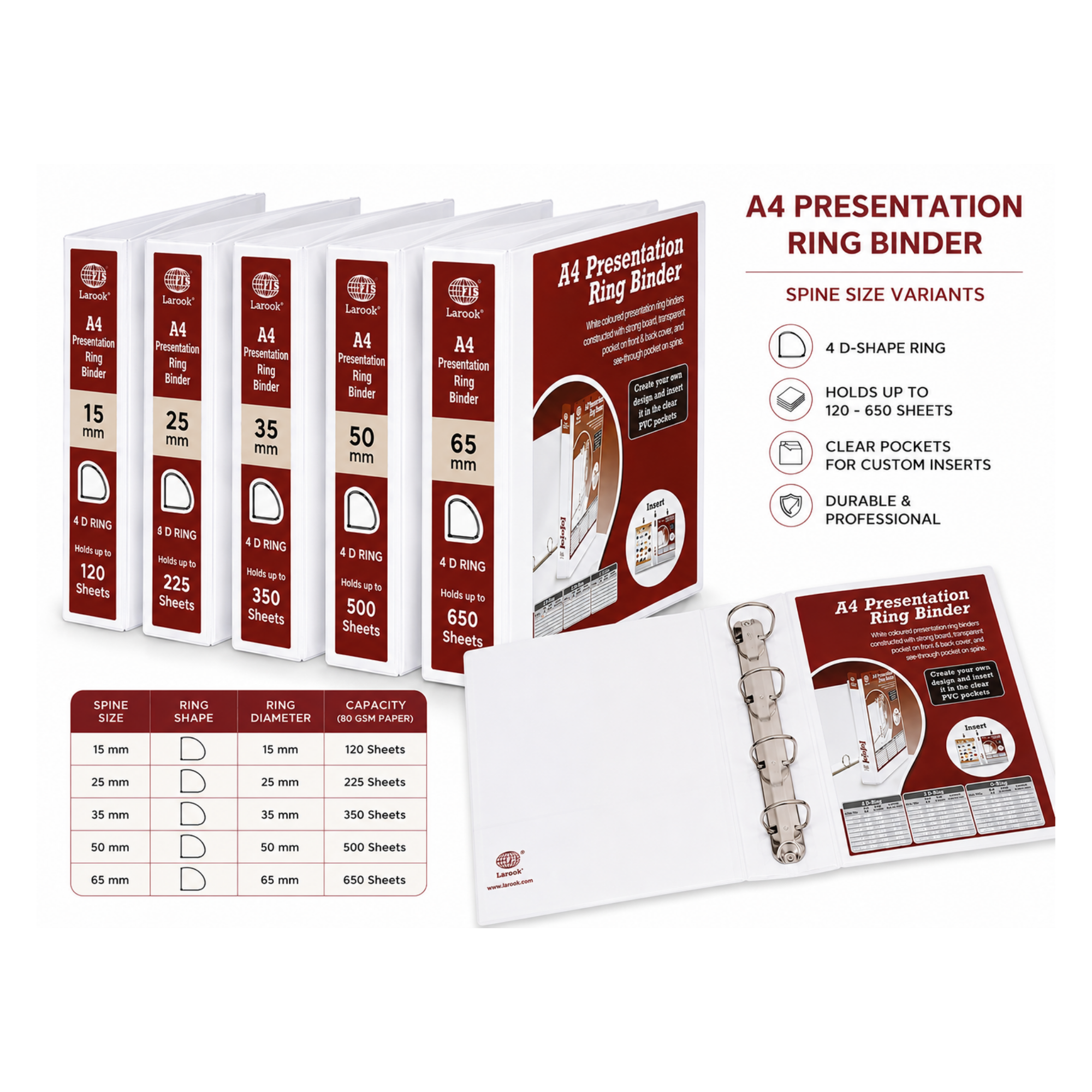A4 Presentation 4-Ring Binder