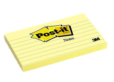 Post-it Notes 635 3" x 5" - Lined Canary Yellow