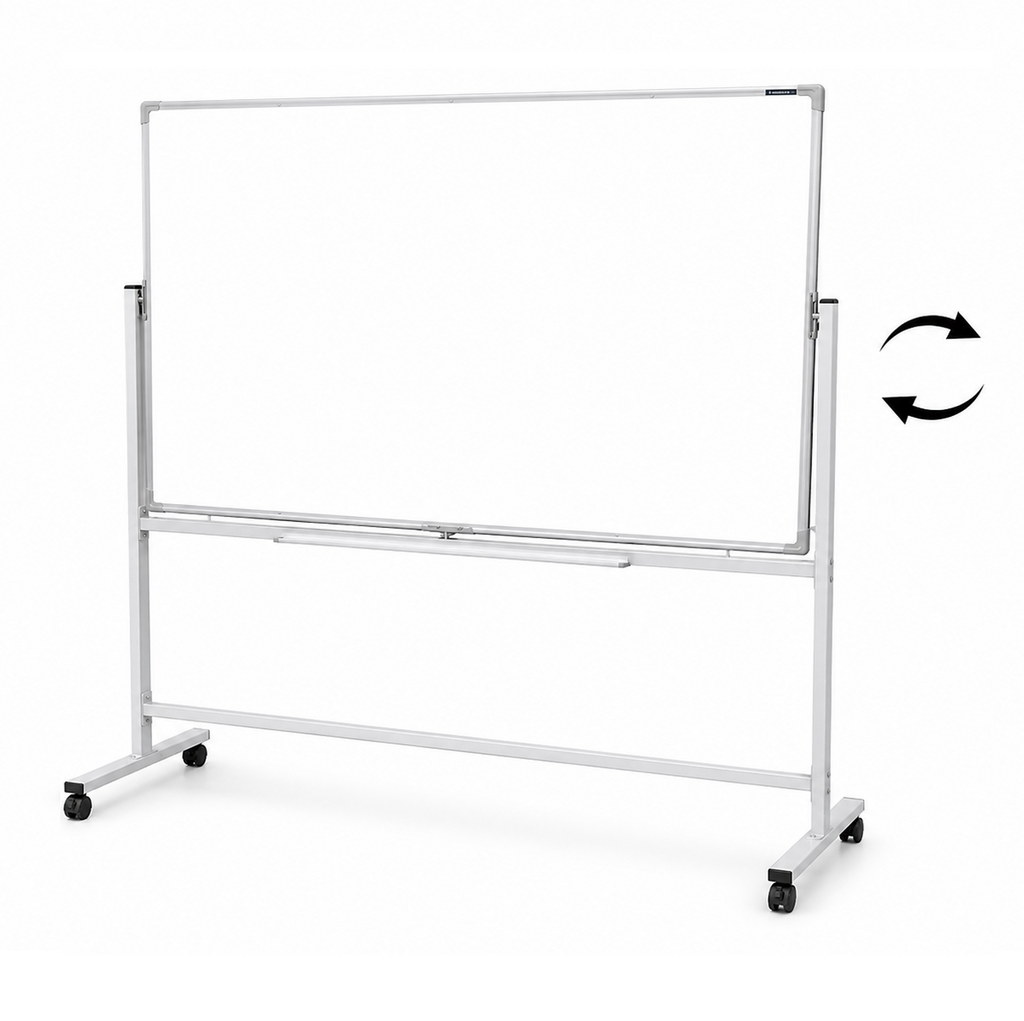 Mobile Double Sided Magnetic Whiteboard with Stand