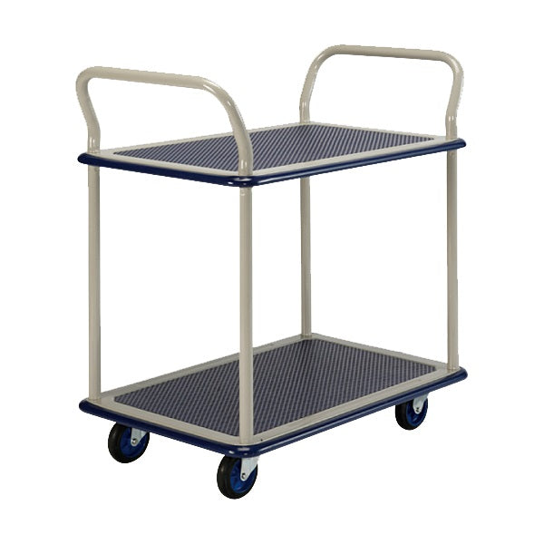 Prestar NB-104 Double Deck Dual Handle Platform Trolley - 150kg (Made in Japan)