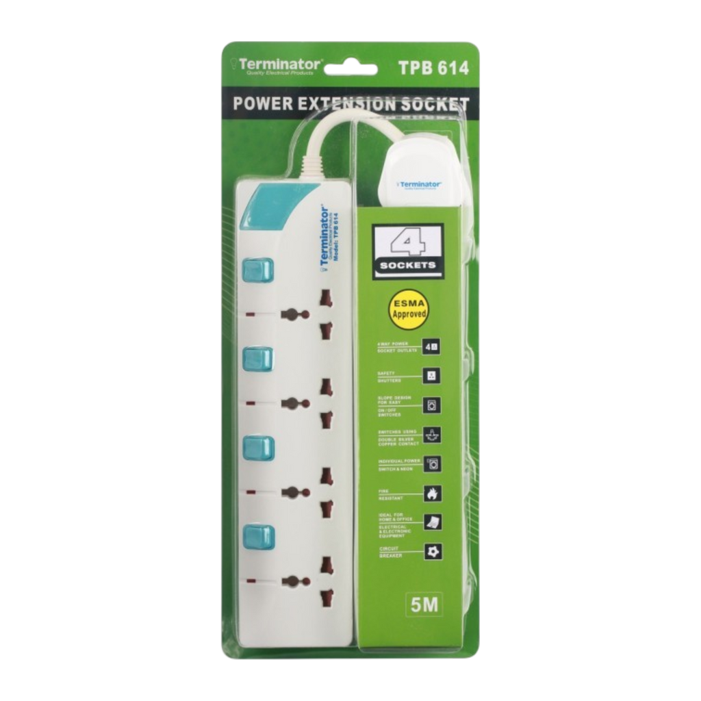 Terminator TPB 614 Switched 4-Way Universal Power Extension