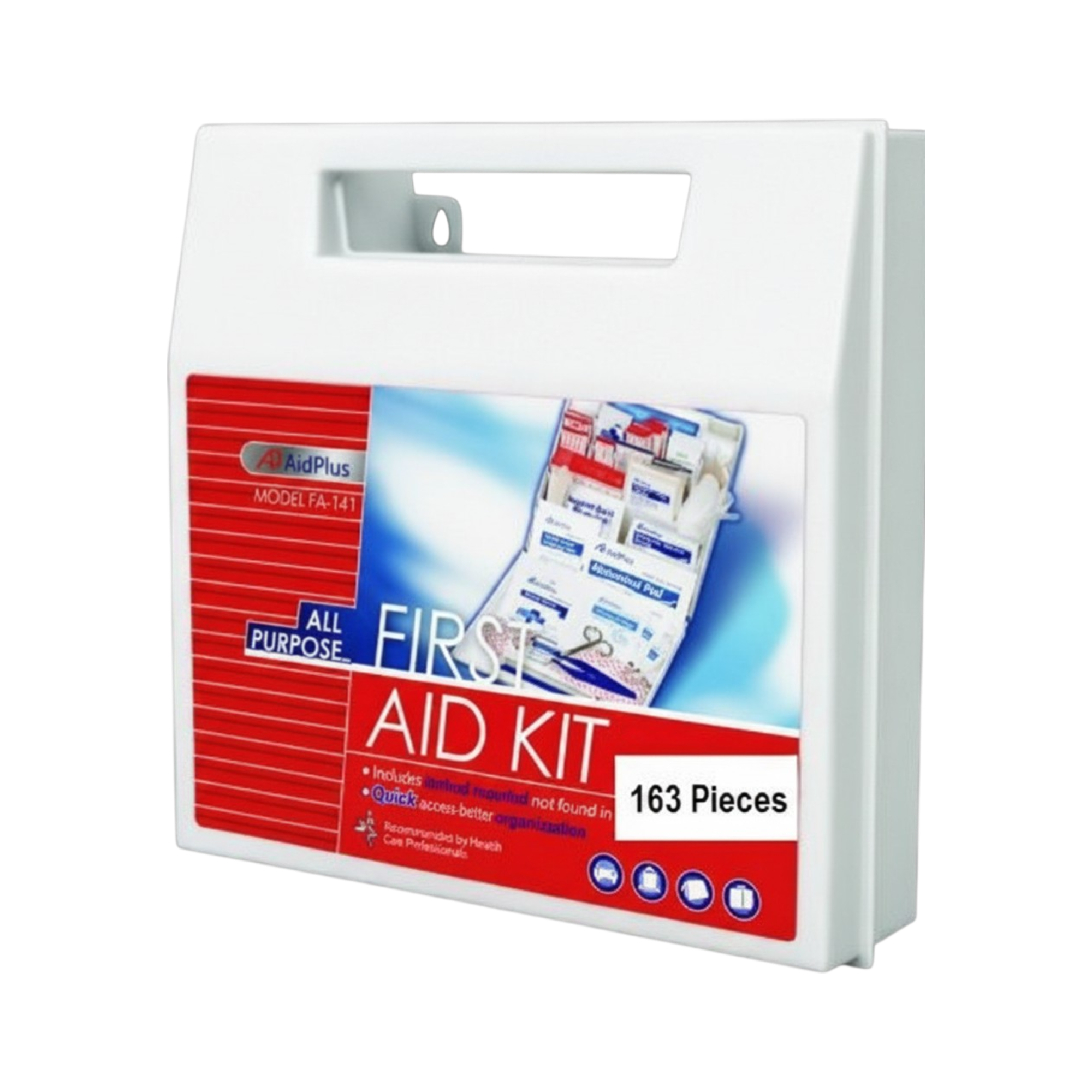 AidPlus FA-171 First Aid Kit, 50 Person [163 Pieces]
