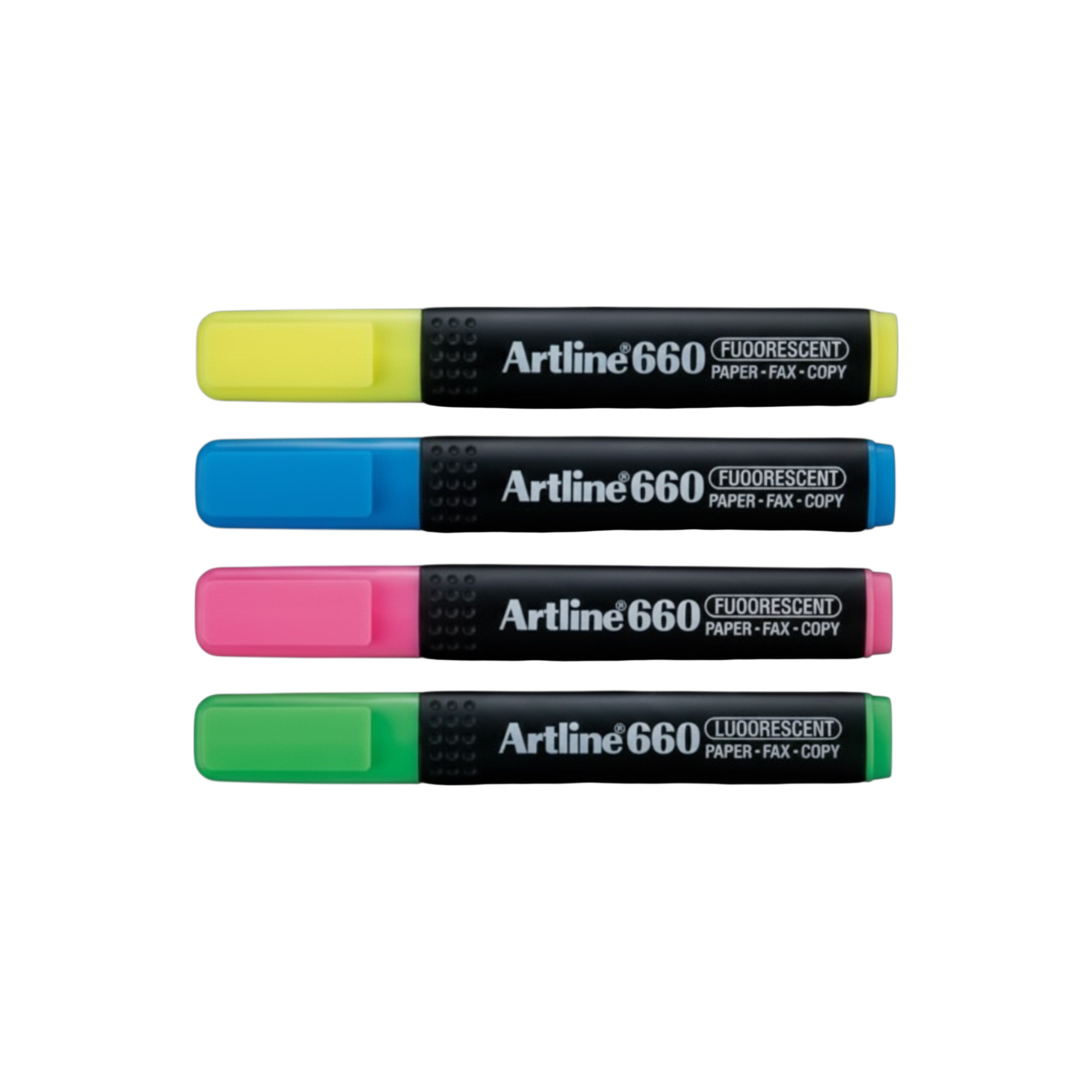 Artline 660 Fluorescent Highlighter - Wallet of 4