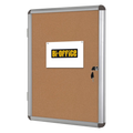 Bi-Office Lockable Cork Notice Board - 500 x 674 mm (4 x A4) - VT610101150