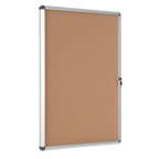 Bi-Office Lockable Cork Notice Board - 720 x 981 mm (9 x A4) - VT630101150