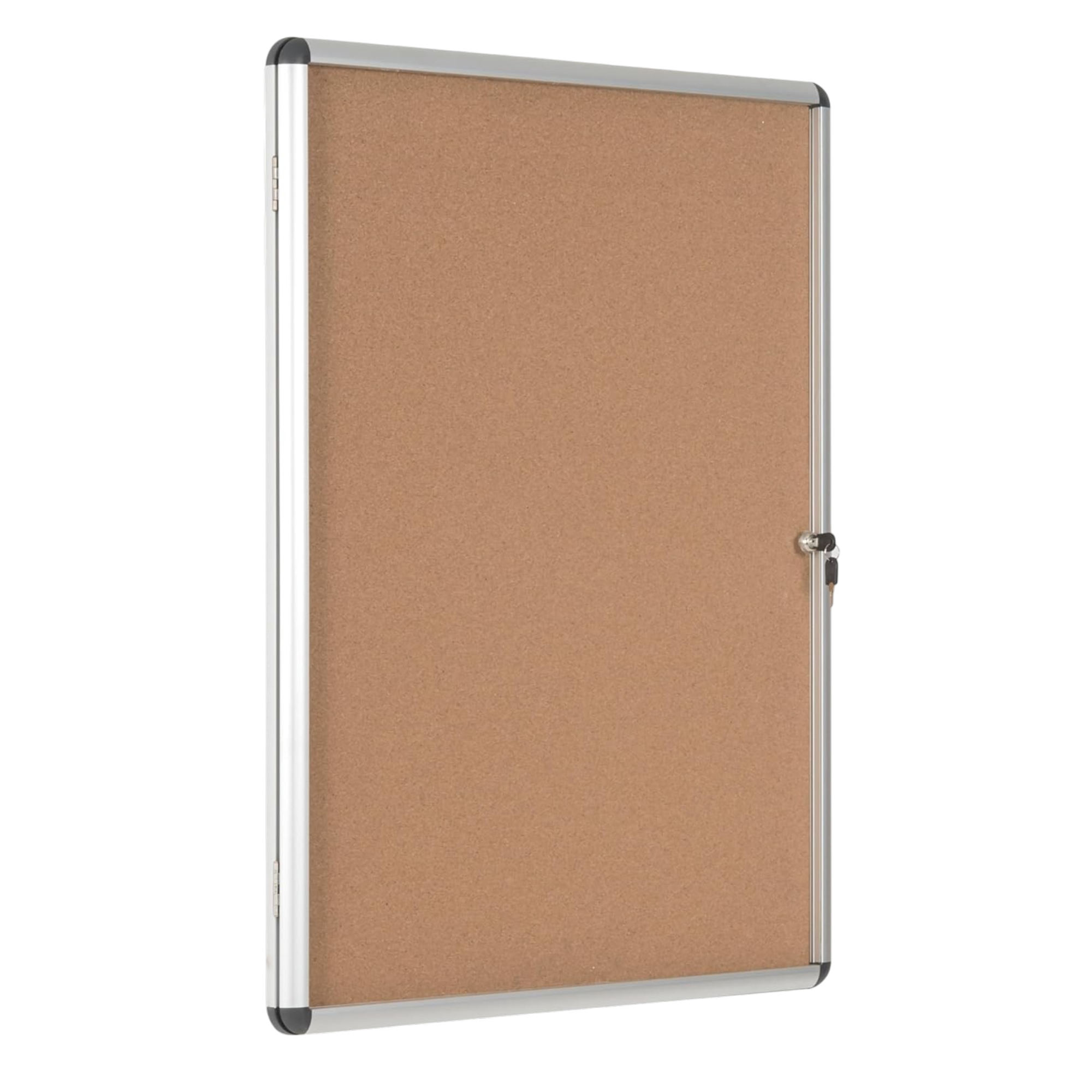 Bi-Office Lockable Cork Notice Board - 720 x 981 mm (9 x A4) - VT630101150