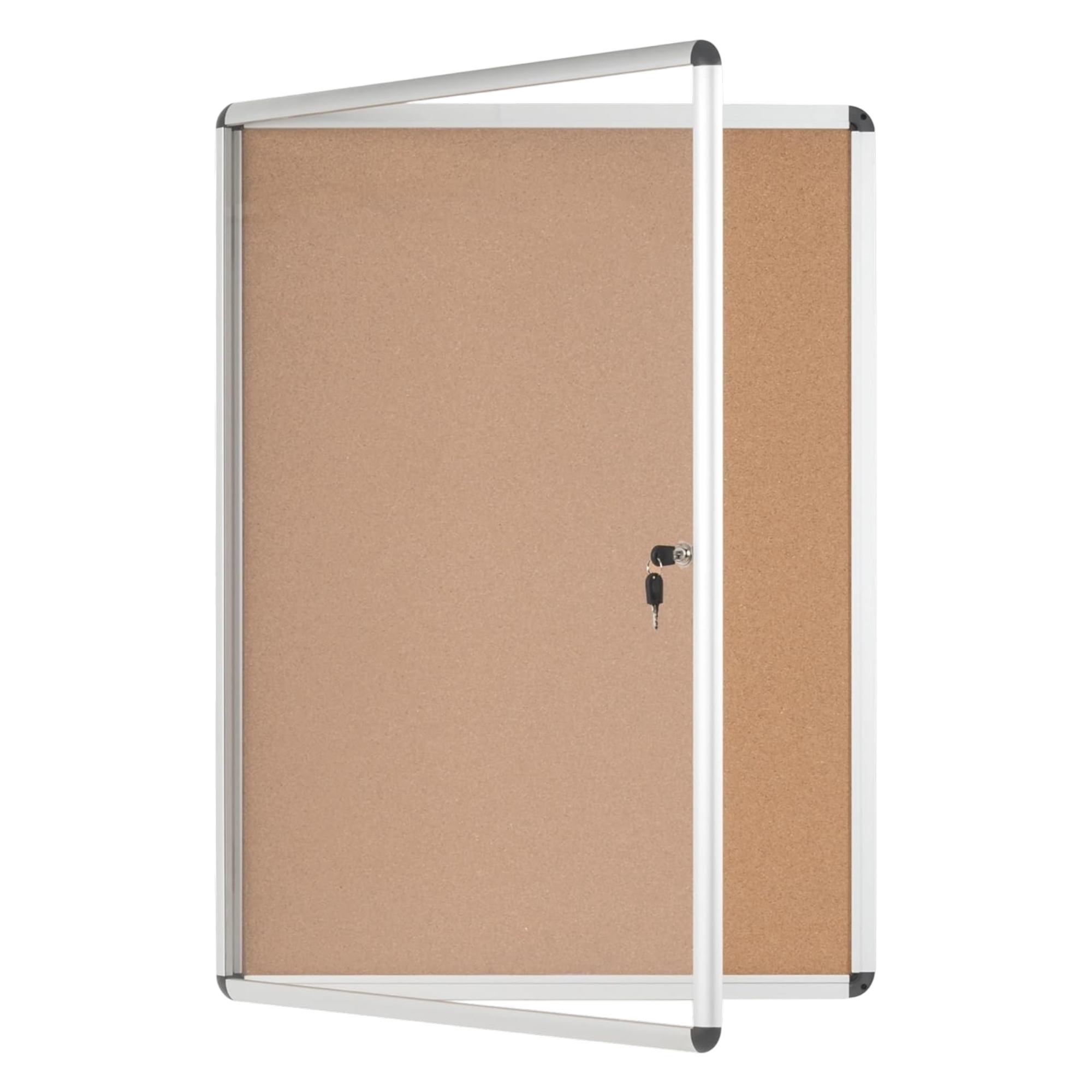 Bi-Office Lockable Cork Notice Board - 720 x 981 mm (9 x A4) - VT630101150