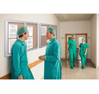 Bi-Office Lockable Cork Notice Board with 2 Swing Doors - 1220 x 915 mm - VT640101720