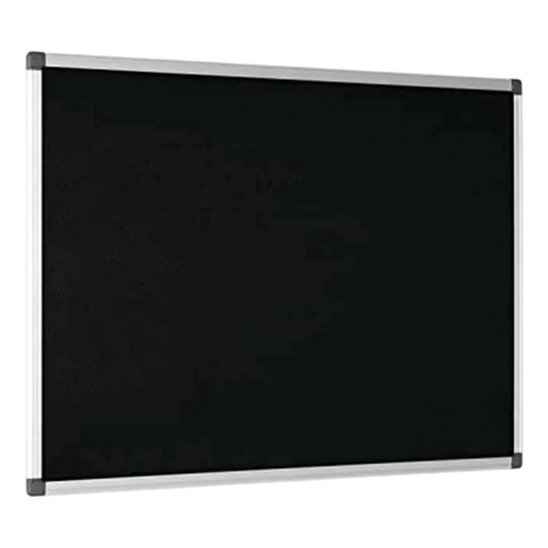 Bi-Office Black Chalkboard with Aluminum Frame