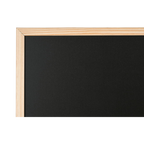 Bi-Office Black Chalkboard with Natural Pine Wood Frame
