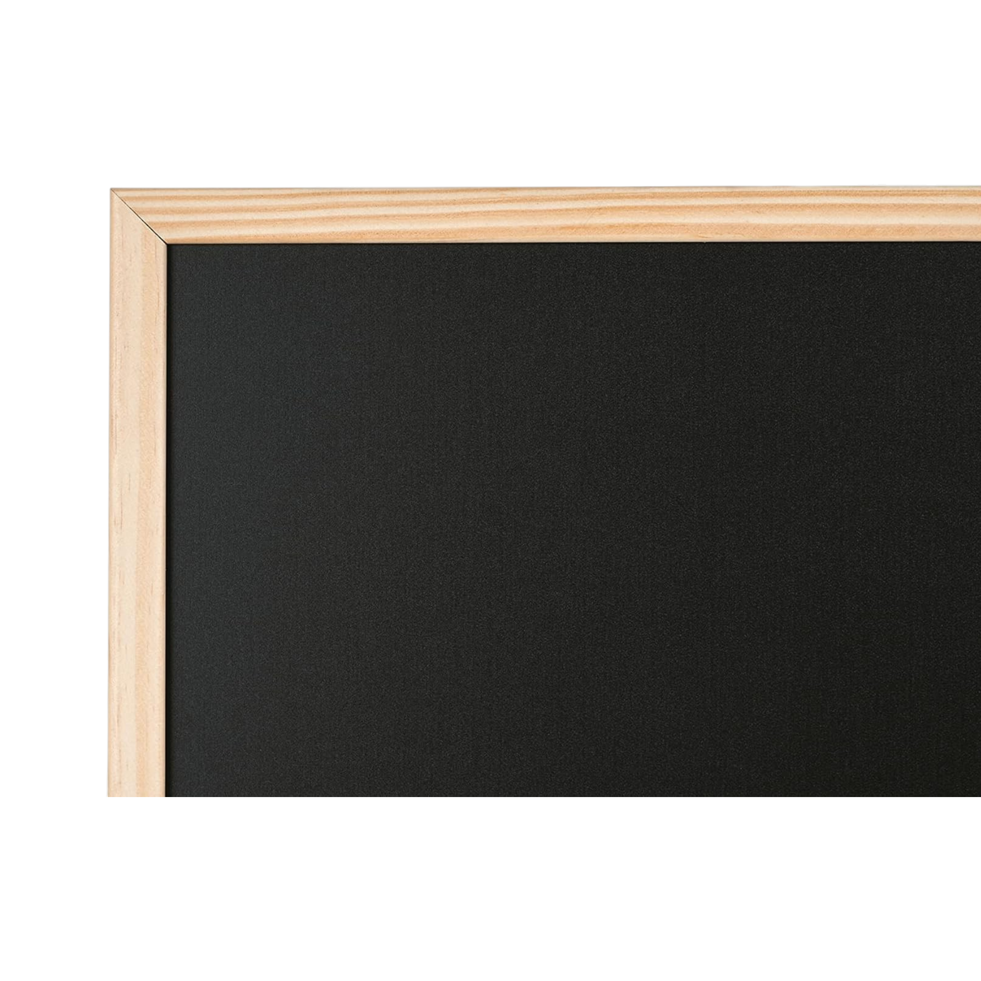 Bi-Office Black Chalkboard with Natural Pine Wood Frame