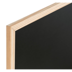 Bi-Office Black Chalkboard with Natural Pine Wood Frame