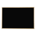 Bi-Office Black Chalkboard with Natural Pine Wood Frame