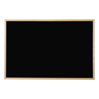 Bi-Office Black Chalkboard with Natural Pine Wood Frame