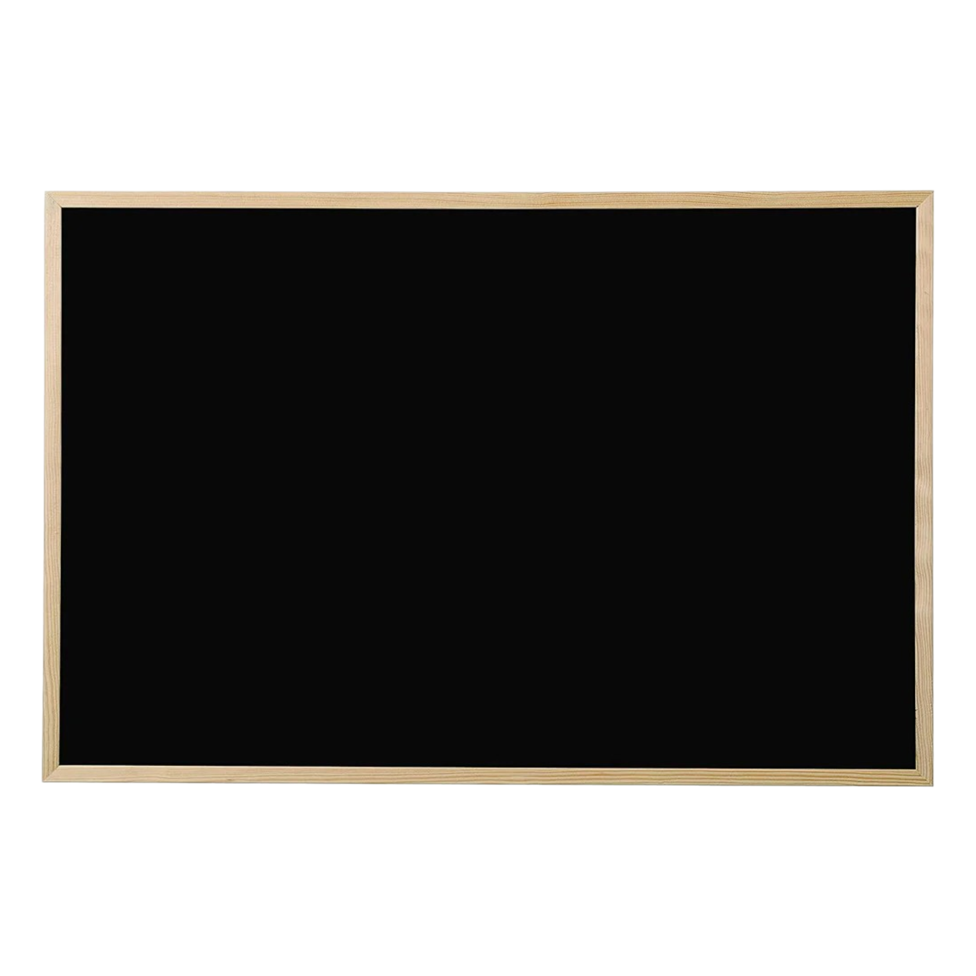 Bi-Office Black Chalkboard with Natural Pine Wood Frame