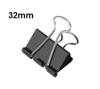 Binder Clips Black – Pack of 12