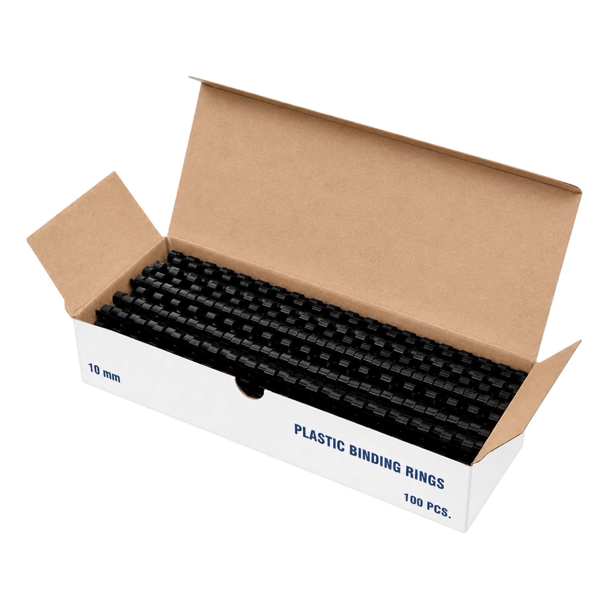 Plastic Binding Combs 10mm - Up to 70 Sheets - Box of 100