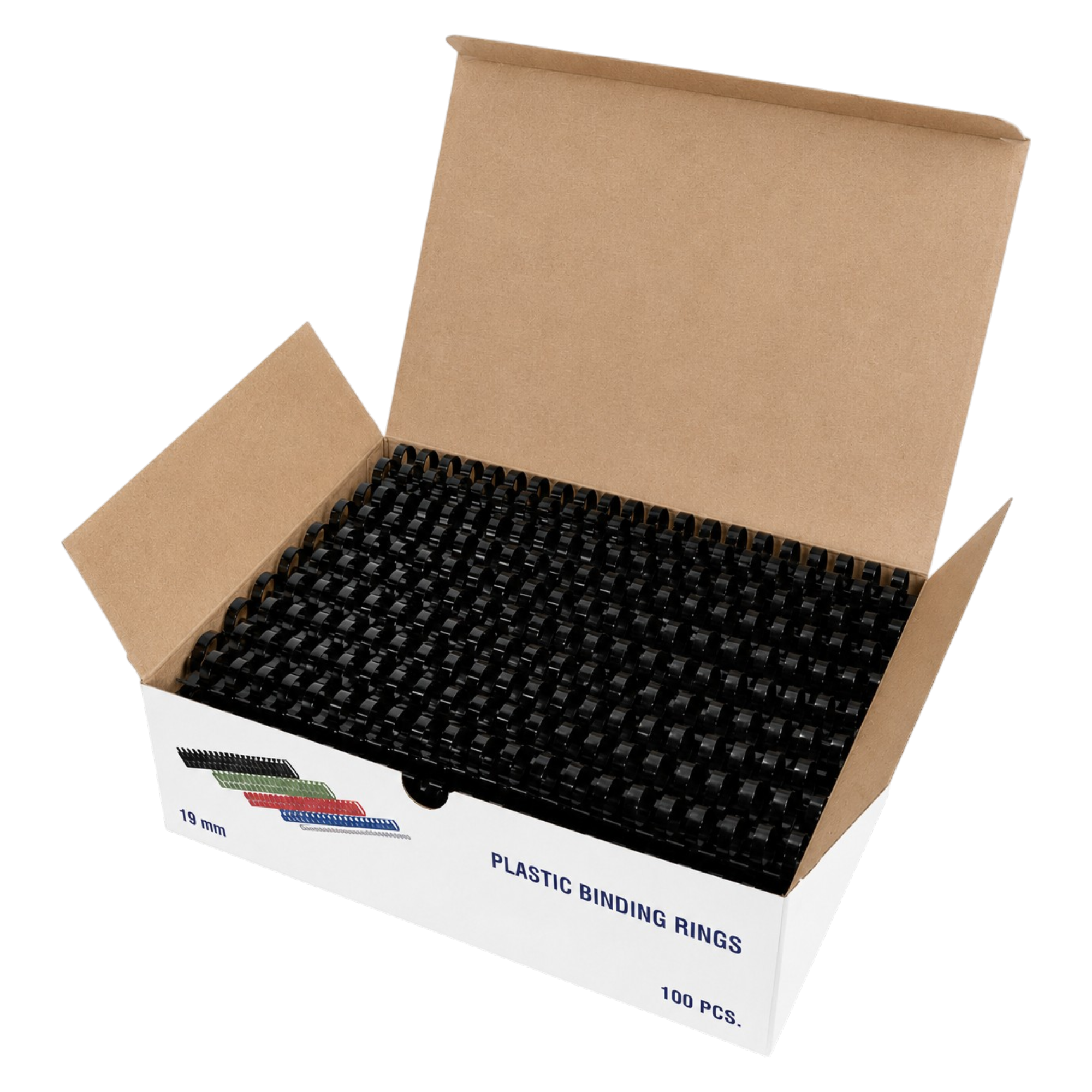 Plastic Binding Combs 19mm - Up to 160 Sheets - Box of 100