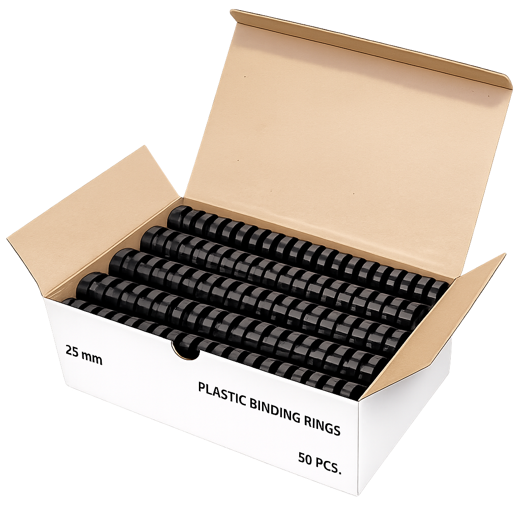 Plastic Binding Combs 25mm - Up to 220 Sheets - Box of 50