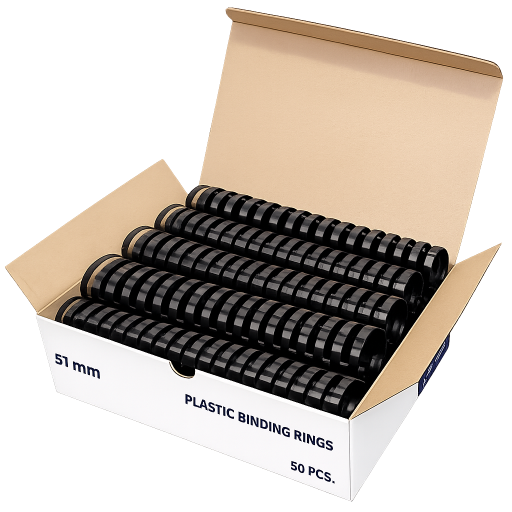 Plastic Binding Combs 51mm - Up to 480 Sheets - Box of 50