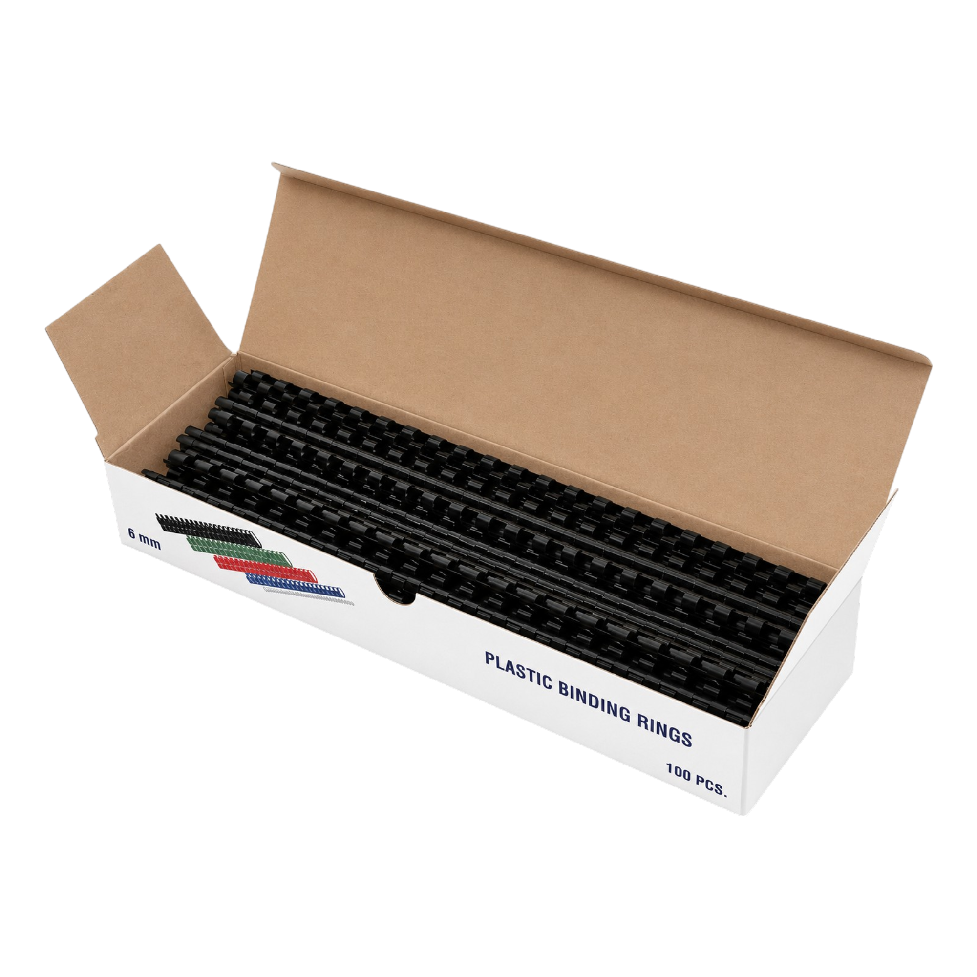 Plastic Binding Combs 6mm - Up to 30 Sheets - Box of 100