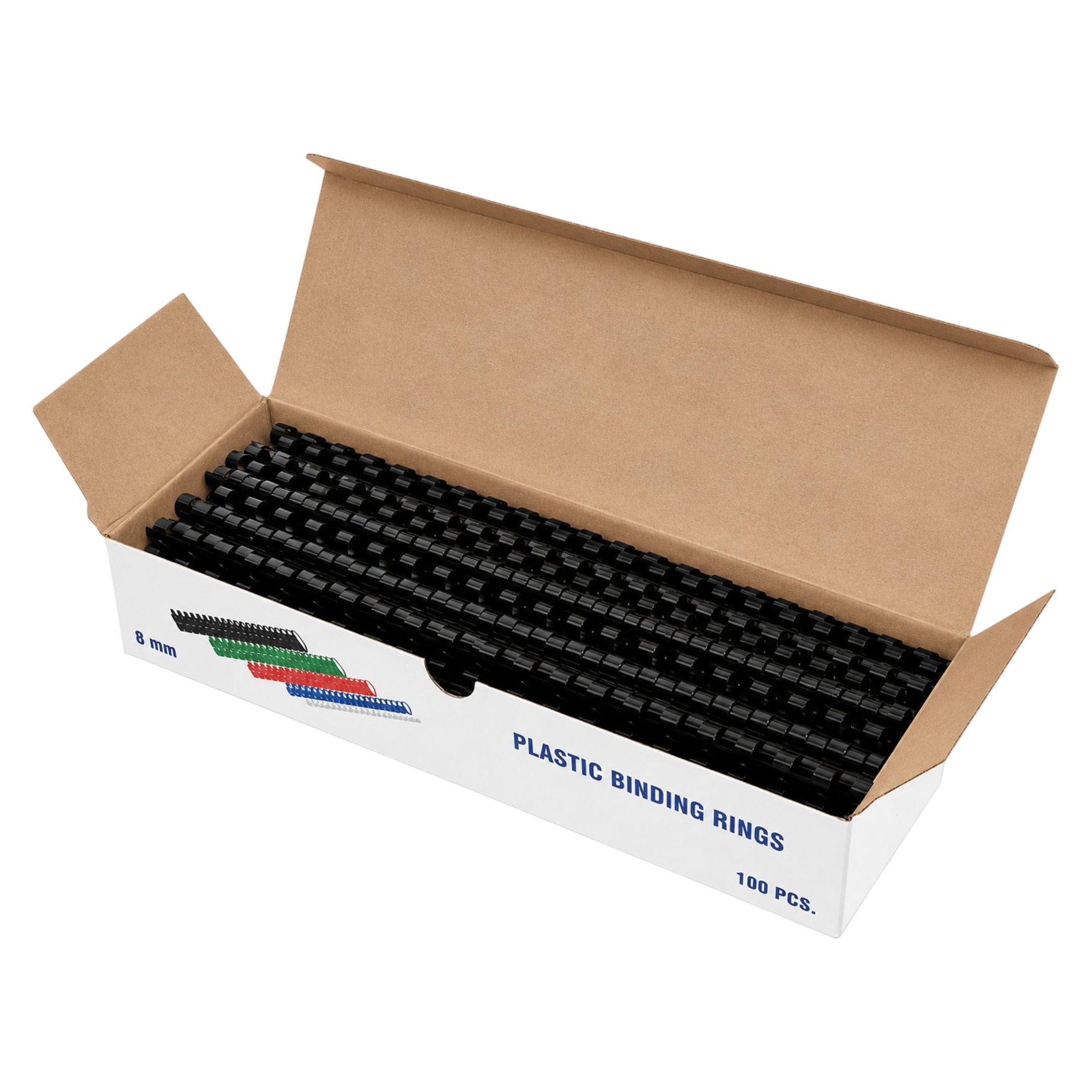 Plastic Binding Combs 8mm - Up to 50 Sheets - Box of 100