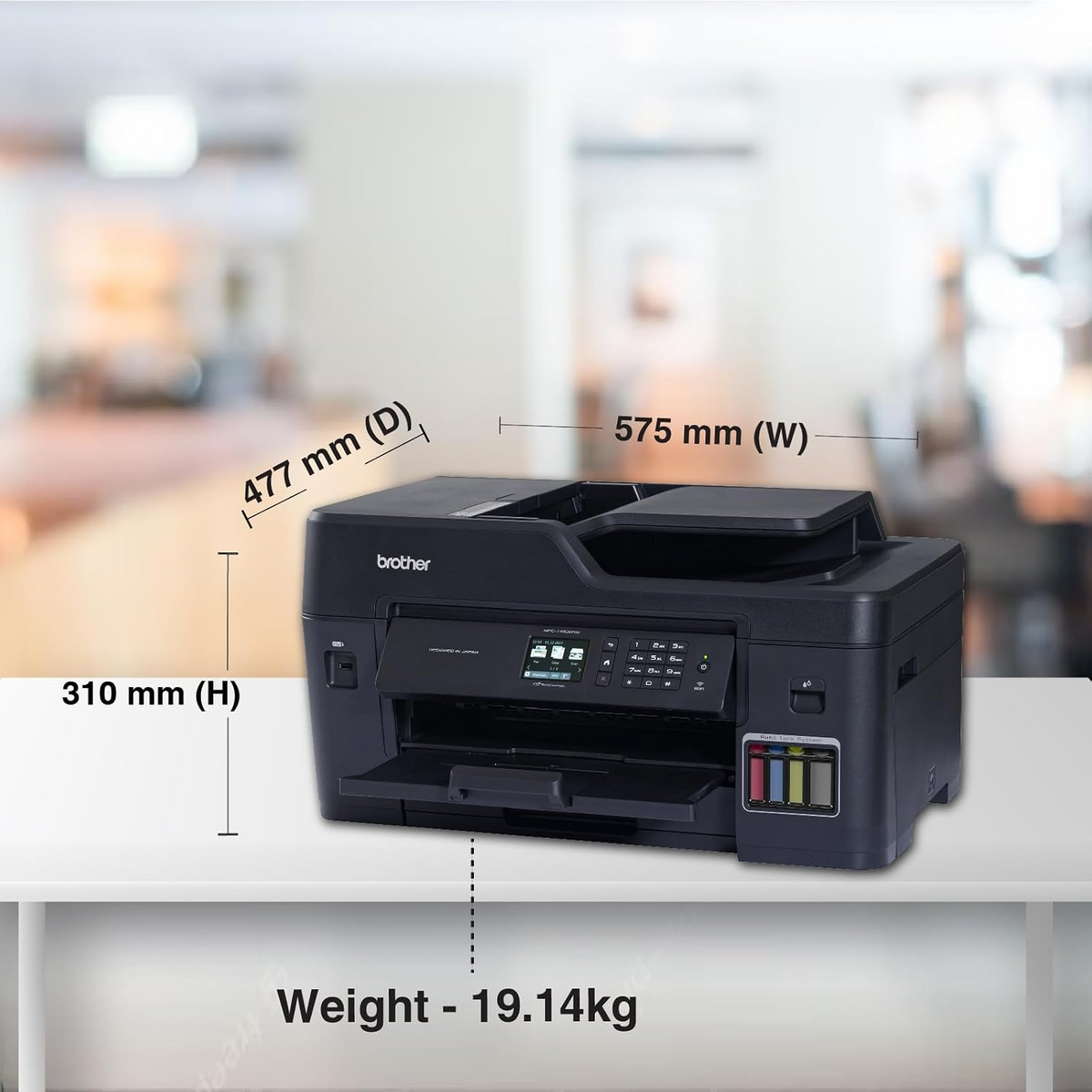 Brother MFC-T4500DW A3 Color Inkjet Multi-Function Ink Tank Printer