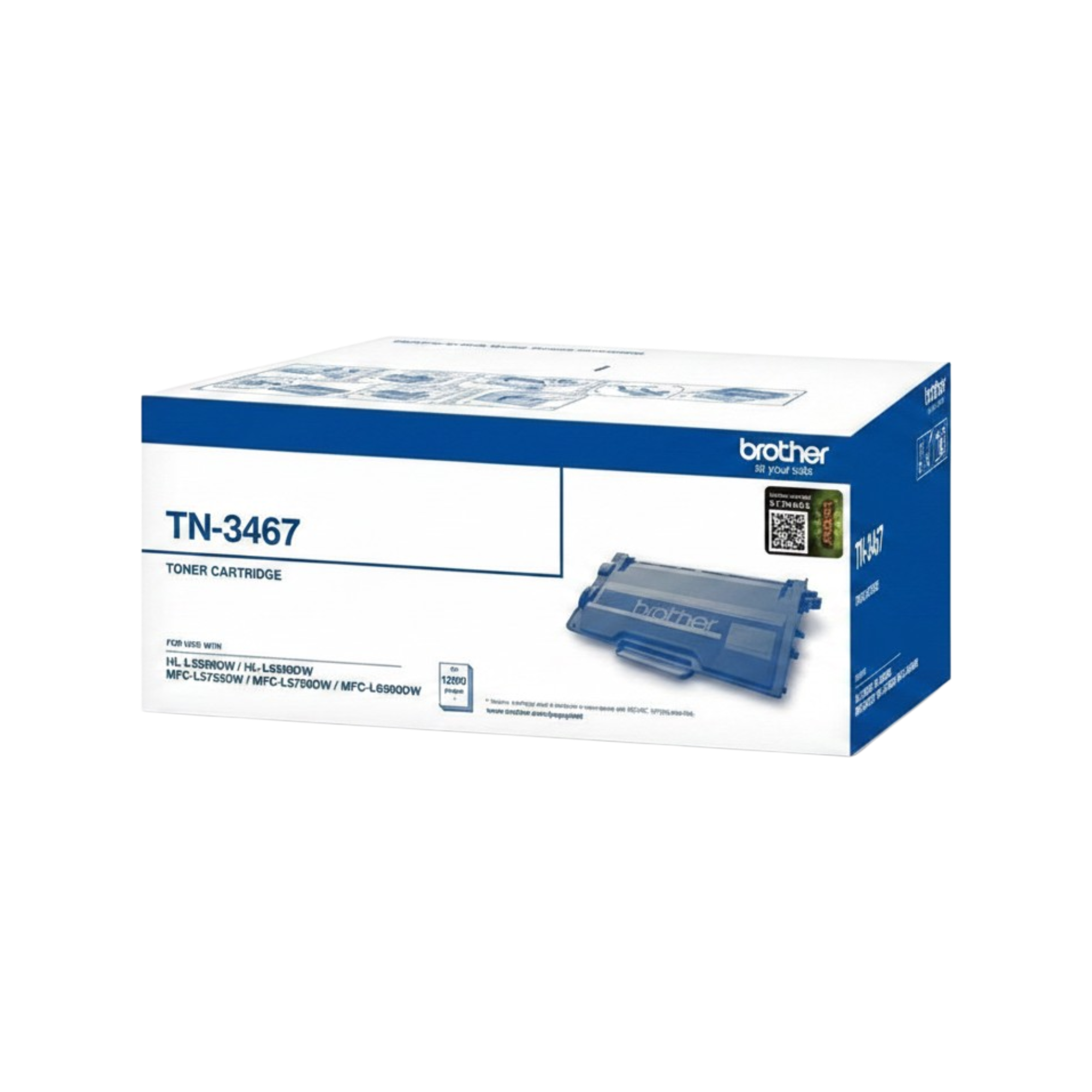 Brother TN-3467 Ultra High Yield Black Toner Cartridge