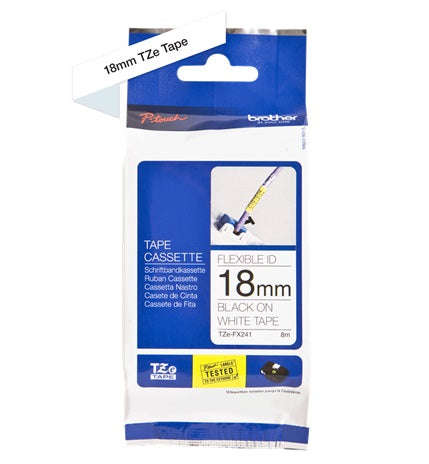 Brother TZe-FX 18mm Flexible ID Label Tape