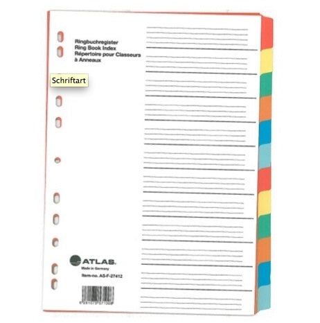 Manila A4 Paper Dividers Multi-Color