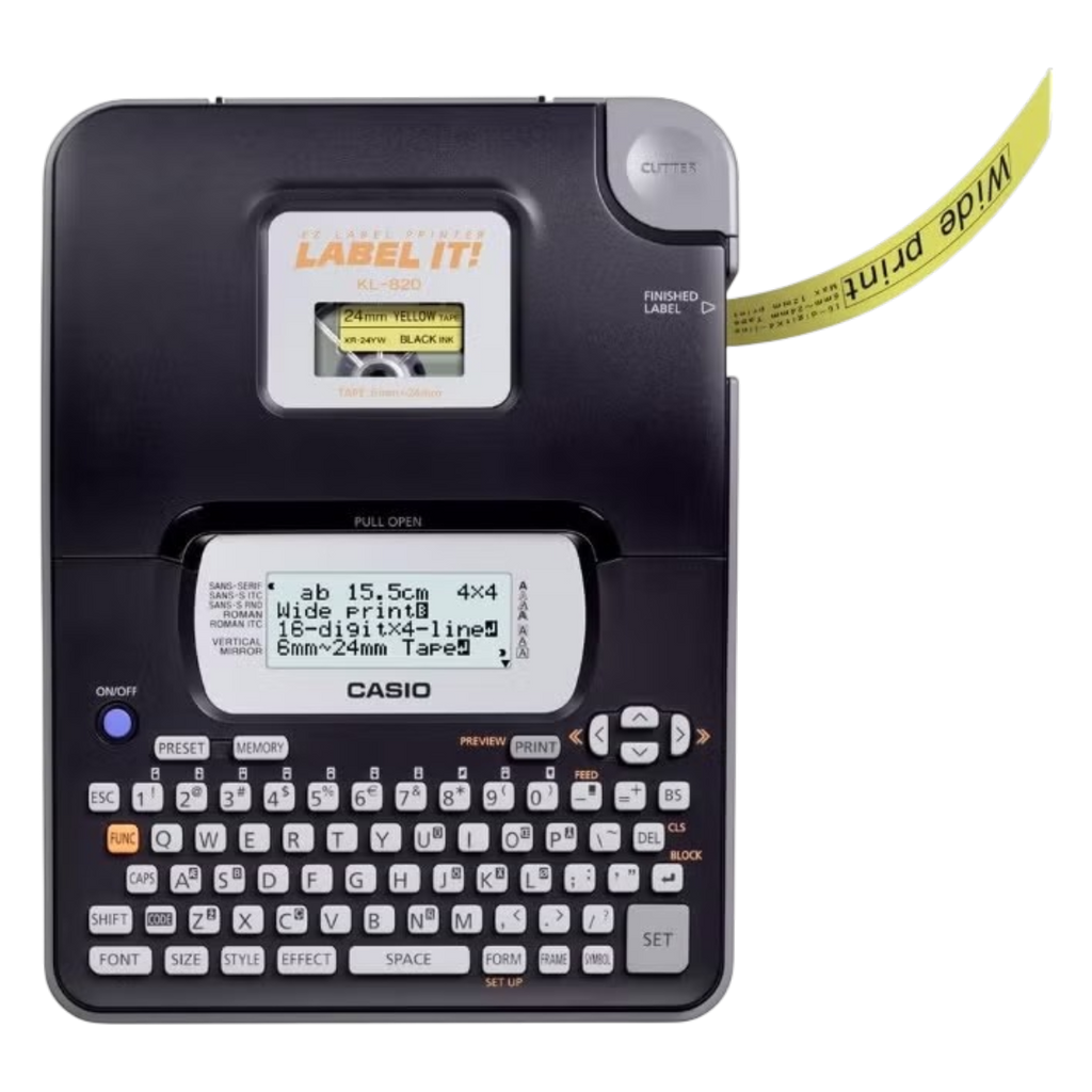 Casio KL-820 Label Maker, Up to 24mm Tape Width