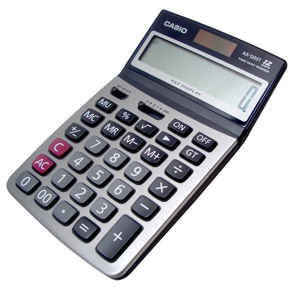 CASIO AX-120ST Adjustable Tilt Desktop Calculator - 12 Digits