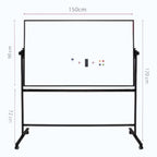 Deli 7883 (90 x 150 cm) Revolving Double Sided Magnetic Whiteboard