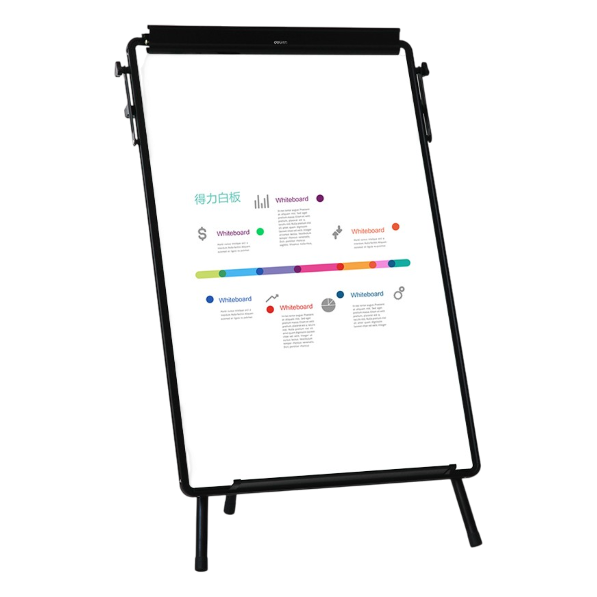 Deli 7892 Adjustable Tripod Flipchart Easel 60x90cm