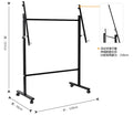 Deli 7830 Adjustable Mobile Whiteboard Stand - Black